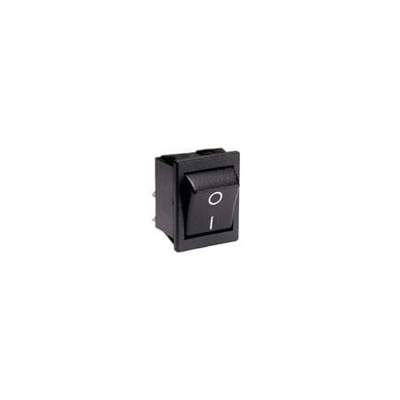 Arcoelectric Rocker Switch, Dp4T, On-On, 10A, 24Vdc, Quick Connect Terminal, Rocker Actuator, Panel Mount C1560WABB